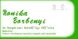 monika borbenyi business card